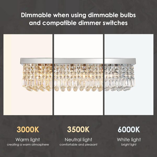 Siljoy Modern Crystal Chandelier 10-Lights Rectangular Flush Mount Pendant Ceiling Light Fixture Rectangle K9 Crystal Raindrop Chandelier for Dining Living Room Kitchen Island L47'' x W10'' x H10' - Image 33
