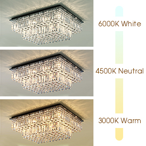 Modern Square Crystal Chandelier