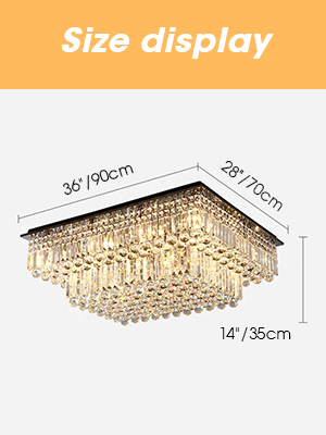 Modern Square Crystal Chandelier