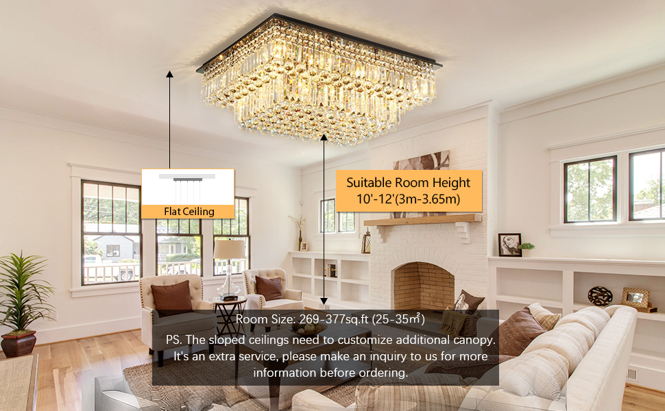 Modern Square Crystal Chandelier